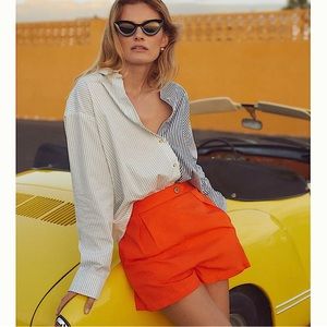 ANTHROPOLOGIE Maeve Pleated Poplin Shorts